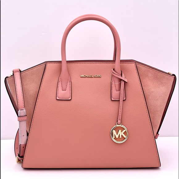 Michael Kors Handbags - Michael Kors Large Avril Satchel Crossbody Rose Pink